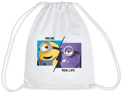 Minions Stuart Online Vs. Real Life Gymtas