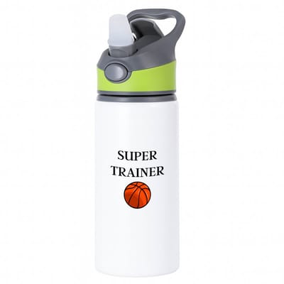 Hacebo® - Super trainer waterfles met rietje groen - Sport - coach - basketbal - Trainer - geschenk - verjaardag - love gift - water fles - 650ML