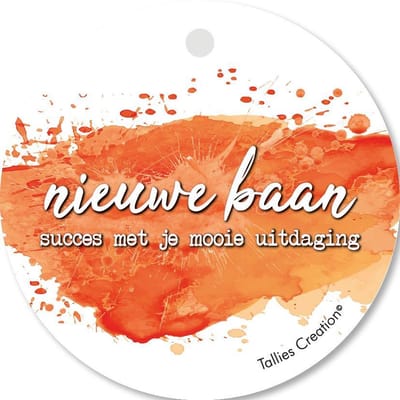 Tallies Cards - kadokaartjes  - bloemenkaartjes - Nieuwe Baan - Aquarel - set van 5 kaarten - felicitatie - nieuwe baan - nieuwe zaak - promotie - 100% Duurzaam
