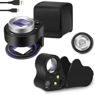 Lupen Set met Licht voor Sieraden, Munten en Postzegels - 30x tot 60x Vergroting