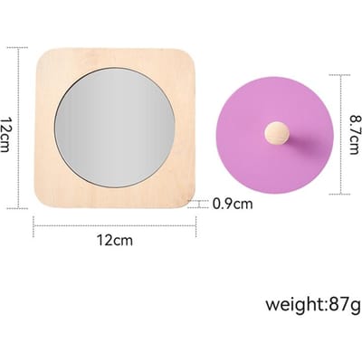 Baby Montessori Spiegel Puzzel Druktebord Houten Speelgoed Kinderen Vroeg Educatief Sensorisch Speelgoed Voor Peuters Kleuterschool Lesmateriaal