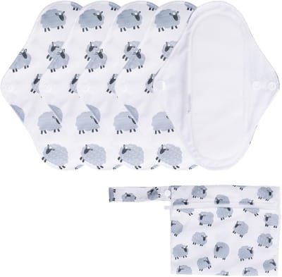 Herbruikbare Menstruatiepads - Wasbaar Maandverband - Milieuvriendelijk Menstrueren - Verstelbare Knoopsluiting - 20 x 15 cm - Meerkleurig
