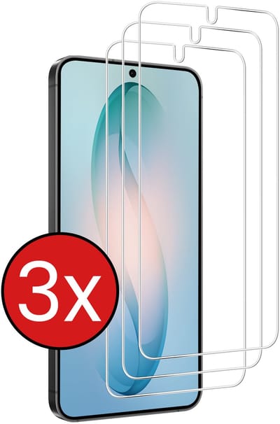 Screenprotector - 3 Stuks - Geschikt voor Samsung Galaxy S26 - Extra Sterk - Beschermglas - Gehard Glas - Tempered Glass - Screen Protector