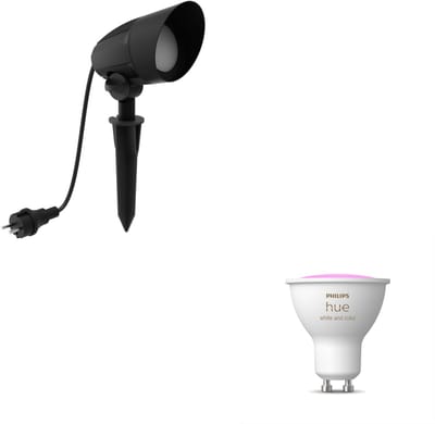 Philips Hue Cylr Tuinspot (Zwart) - GU10 - Wit en Gekleurd Licht - Hue White and Color Ambiance