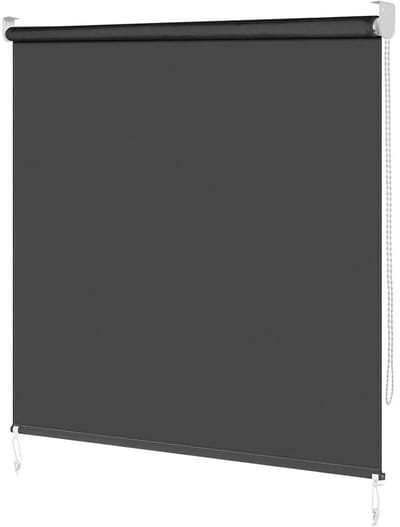 ITRONIQ Verduisterend Rolgordijn 140x240 - Honderd Procent Blackout Rolgordijn - Termisch en UV Werend - Privacy - Donkergrijs