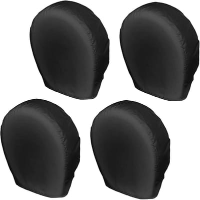 Bandenhoezen 4 Stuks - Reservewielhoezen Aanhanger - Bescherming Banden - Regen- en Stofbestendig - 22-26 Inch Diameter - Zwart