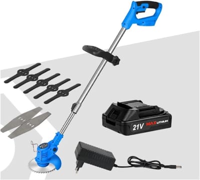 Elektrische Grastrimmer - Draadloze Bosmaaier - Tuinonderhoud Snoeien - Telescopisch Handvat - 6 inch Maaibreedte - Groen Zwart