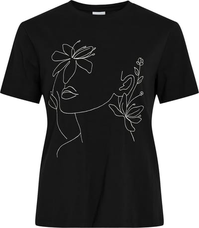 VILA - VISYBIL O-NECK S/S ARTISTIC TOP - Dames - T-shirts
