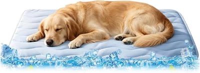 Koelende Hond Bed - Hondenmat Kattenmat - Huisdier Koelen - Directe Koeling Zonder Gel - 2XL - Lichtblauw