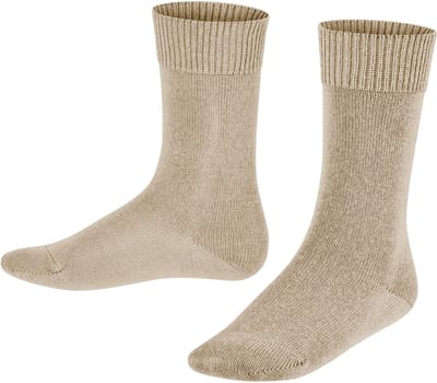 FALKE Comfort Wool eenkleurig wol sokken kinderen beige - maat 35-38
