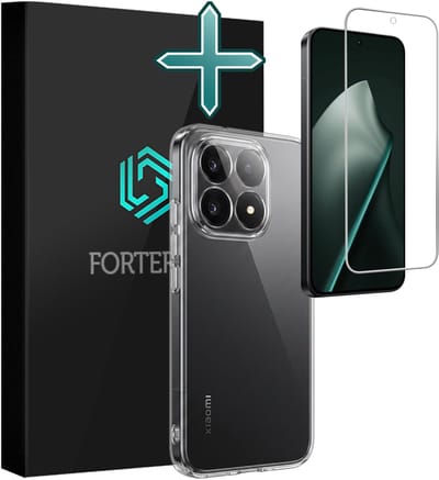 Hoesje Met Screenprotector - Geschikt voor Xiaomi 15T - Sterk & Shockproof - Telefoon Hoes - Back Cover - Siliconen Case - Transparant