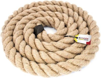 Jute touw - Natuurlijk touw - Decoratie en afdichting - Milieuvriendelijk en scheurbestendig - 50 meter 30 mm - Natuurlijk