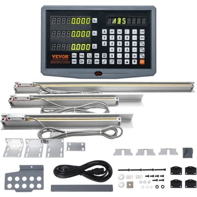 VEVOR digitaal display 400/450/950 mm lineaire schaal 3-assige DRO-displaykit