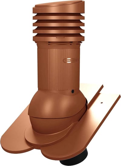 Dakdoorvoer - Ventilatieschoorsteen Ventilatiedoorvoer - Dak Ontluchten - Verstelbaar met Waterpas - DN125 - Baksteenrood