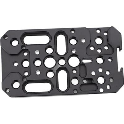 Camera Kaasplaat Aluminium Multifunctionele Schakelplaat Camera Eenvoudige Plaat met 14 38 Inch black