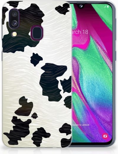 Samsung Galaxy A40 TPU Hoesje Koeienvlekken