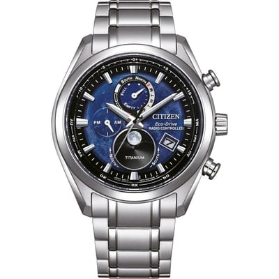 Citizen Tsuki-yomi BY1010-81L Horloge - Titanium - Zilverkleurig - Ø 43 mm