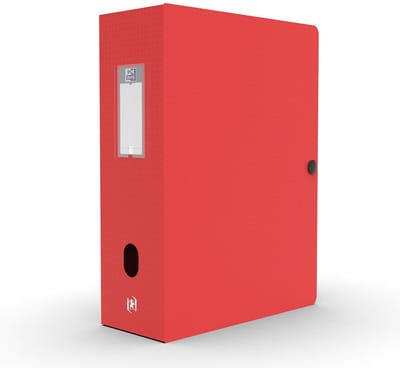 Oxford verzamelbox/opbergbox Memphis, vulhoogte: 100 mm, DIN A4, rood