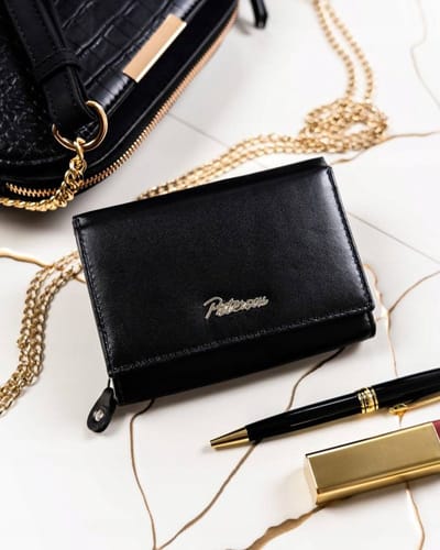 Peterson - Luxe Cadeauset voor Dames - Ruime Portemonnee & Lederen Sleutelhanger - Echt Leer - RFID-Bescherming - Horizontaal Model