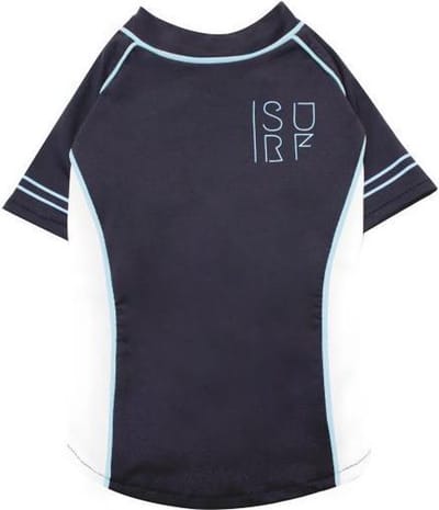 Croci t-shirt hond surfing zwart / wit / lichtblauw 35 cm