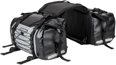 Dubbele Motorzadeltassen - Fietstassen Bagage - Reizen Opslag - 100% Waterdicht - 62 Liter - Grijs