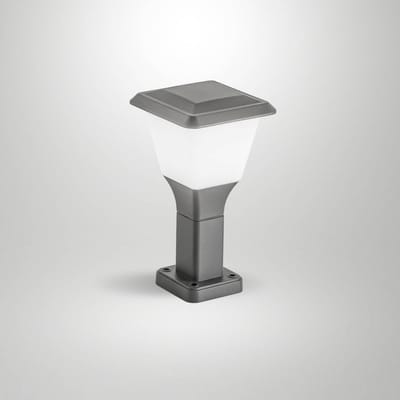 Fabas Luce Sokkellamp Lena, 30 cm, donkergrijs, metaal, E27, IP65