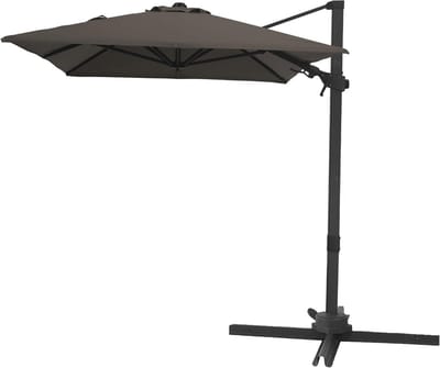 Zweefparasol Rechthoekig - Tuinparasol Terrasparasol - Schaduw Creëren - 360 Graden Draaibaar - 200x300 cm - Antraciet