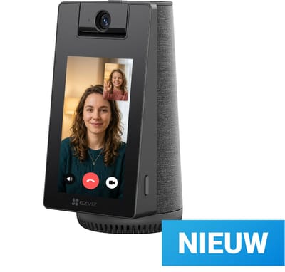 EZVIZ S10 Indoor Camera voor Baby & Ouderen - Videobellen met 4'' Touchscreen - 2K - 360° Pan/Tilt - Baby Huildetectie - Huisdierdetectie - Geen Abonnement