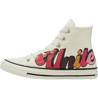 Converse Chuck Taylor All Star High Girls Unite Dames Sneakers Crème Egret Zwart 567999C 35 beige