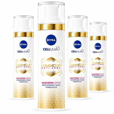 NIVEA - Cellular LUMINOUS630 Dagcrème - Anti-Vlek Gezichtscrème - SPF 50 - Voor alle huidtypen - Tegen Pigmentvlekken - 40 ml - Voordeelverpakking - 4 stuks - Nivea dagcrème - Anti-pigment crème