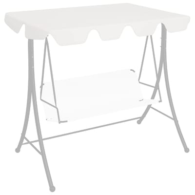 vidaXL - Vervangingsluifel - voor - schommelbank - 188/168x145/110 - cm - wit