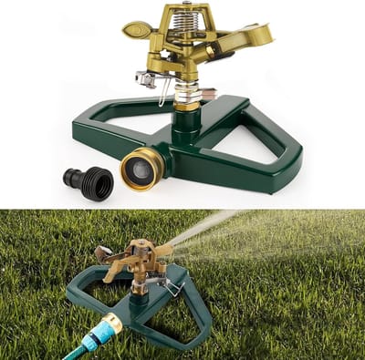 Gereedschap voor Tuinirrigatie - Gazon Sproeier - Gazon Besproeien - 360 Graden Rotatie - 680 g - Metaal