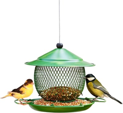 Vogelvoederbak - Voederstation - Vogels Voeren - Eekhoornbestendig Ontwerp - 19 x 19 x 16 cm - Enkel