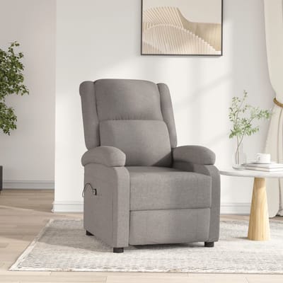 vidaXL - Fauteuil - verstelbaar - elektrisch - stof - taupe