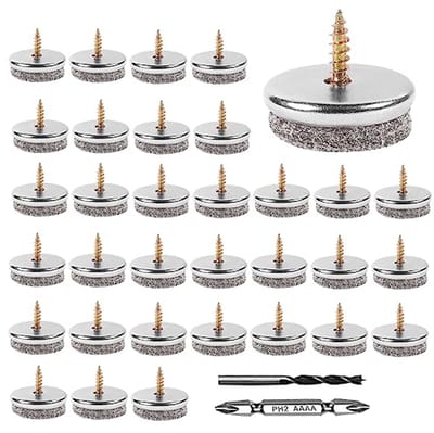 Viltglijders met schroef Ø 28 mm - 32 stuks | Meubelbescherming voor vloer en meubels