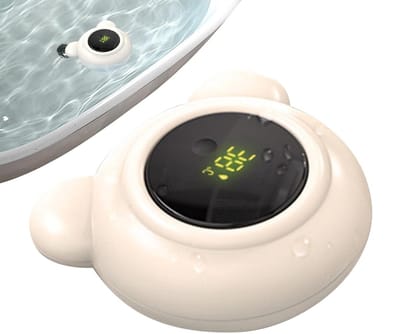 Babybadthermometer - Badmeter - Veilige Badjes - LED Display - 7.5 x 3 x 8 cm - Wit
