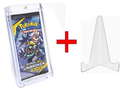 Magnetische kaarthouder booster pack - acryl standaard - magnetische sluiting - geschikt voor TCG kaarten - Kaartbescherming - display