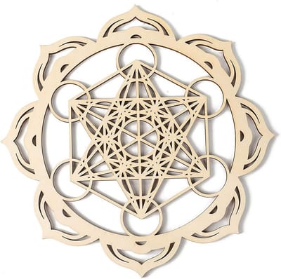 Heilige Geometrie Houten Wanddecoratie Metatrons Kubus - Spiritueel Symbool voor Yoga en Meditatie
