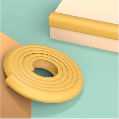 Schuim Veiligheidsstrips - Hoekbeschermers Zacht - Meubels Beschermen - Hoge Dichtheid Schuim - 2 Meter - Geel