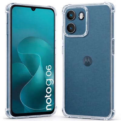 TechNow Hoesje geschikt voor Motorola Moto G06 Hoesje Screenprotector - Extreme Shock Case – Case Transparant