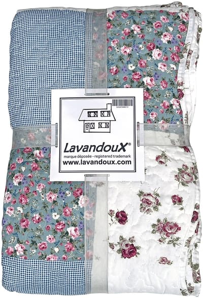 Lavandoux - Bedsprei - Cottage Patchwork - 160x220 - 1-persoon - Blauw
