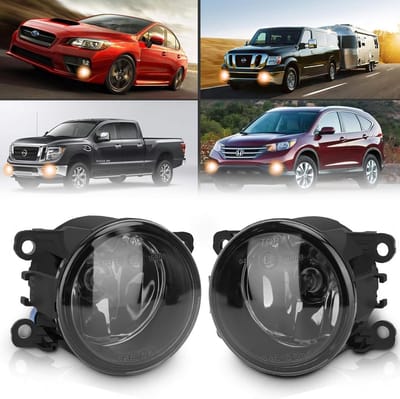 Mistlampen voor Citroën, Dacia, Fiat, Ford, Jaguar, Opel, Peugeot, Porsche, Renault, Suzuki - 1 Paar Zwart