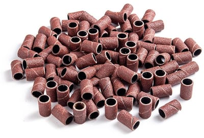Set van 100 schuurmoffen, schuurbanden en caps voor nagelknipper, 180 stuks voor professioneel nageldesign en nail art accessoires