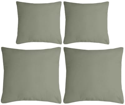 Stof Textile sierkussen Nelson - set 4x - groen - 2 formaten - bank kussens - polyester