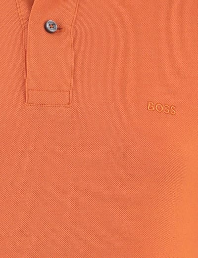 BOSS Black Pallas 2-knoops poloshirt oranje
