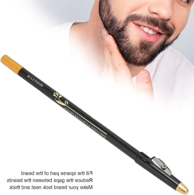 Beard Pencil voor Mannen, Perfect voor het Stylen en Scherpen van Baarden, Inclusief Potloodslijper en Precisie Tool voor een Strakke Afwerking en Vormgeving