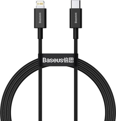 Baseus Superior Series - USB C naar Apple Lightning - 1 Meter - 20W - Zwart