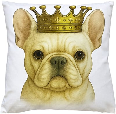 Clayre & Eef Sierkussen 45x45 cm Beige Polyester Hond