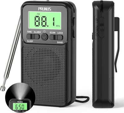 Draagbare FM/AM Radio met Alarm en Slaaptimer - Ideaal voor Kamperen en Wandelen