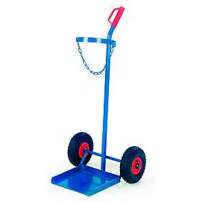 Gasflessenwagen voor flessen van 33 kg (hoogte flessen ca. 1300 mm), banden van massief rubber